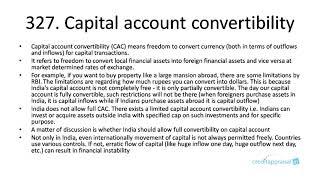 327. Capital account convertibility