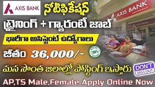 ట్రైనింగ్ + గ్యారంటీ జాబ్ // Axis Bank Recruitment 2024 // Latest jobs in Telugu // Free Jobs Search
