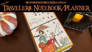 Kraft-tex Travelers Notebook & Planner Full Tutorial - Week 2 #Sandys13FrightsBeforeHalloween2022