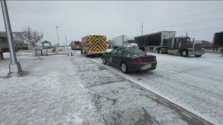 Drivers stranded on I-35 after crashes caused by blizzard