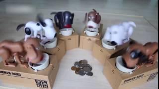 Dog Puppy Hungry Hound Bank Coin Eating Save Money Box Collection Gift