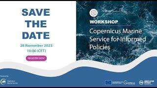 WEBINAR : Copernicus Marine Service for Informed Policies