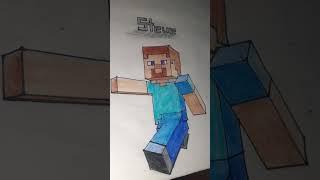 Minecraft Steve drawing #drawing #shorts #by#dev easy arts   