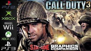 Call of Duty 3 | Side by Side | PS2 XBOX Wii Xbox 360 PS3 | FPS & Graphics Comparison