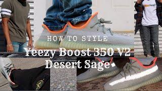 Yeezy Boost 350 V2 Desert Sage (How To Style) Lookbook