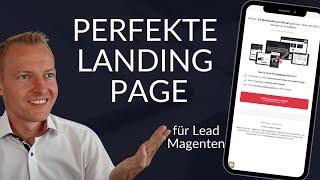 Perfekte Landing Page für Lead Magnet Optin Seite - Beispiel für beste Conversion Freebie Landeseite