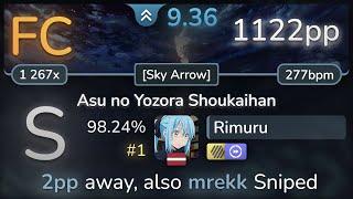 9.4⭐ Rimuru | Yuaru - Asu no Yozora Shoukaihan [Sky Arrow] +HDDT 98.24% (#1 1122pp FC) - osu!