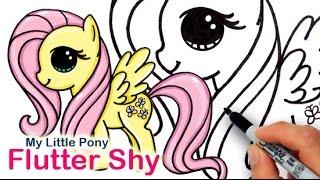 How to Draw My Little Pony FlutterShy Cute Step by Step