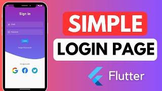 Simple Login Page |  Flutter UI Speed Code | 2024