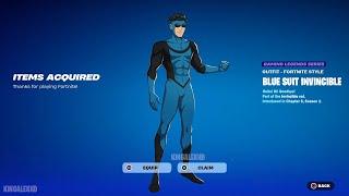 How To Get Blue & Black Invincible Suit Skin NOW FREE In Fortnite! (Unlocked Blue and Black Suit)