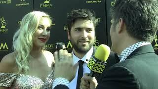 Freddie Smith and Alyssa Tabit at the 2018 Daytime Emmy Awards Red Carpet