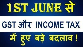 Changes in GST and Income Tax w.e.f 01/06/2024