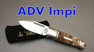 Andre de Villiers ADV Impi lockback knife with burl wood scales and D2 blade steel