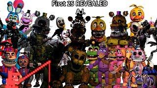 Ultimate Custom Night 50% / 25 Characterss A.I. Reveal! | Five Nights at Freddy's