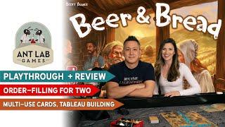 Beer & Bread Board Game | 2-player Playthrough | Review