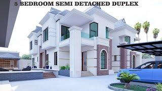 5 Bedroom Semi Detached Mansion Design 2023 [What can be built on one and a half plot?] Lumion 12