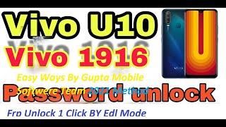 Vivo U10 1916 Pin Pattern Password Frp Unlock  Done 1Click