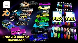 vehicle pubg 3d models pack prisma3d Blender fbx obj prisma free download