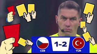 CZECHY -  TURCJA 1-2 Sędzia  z Rumuni  mistrz kartek  (Parodia)