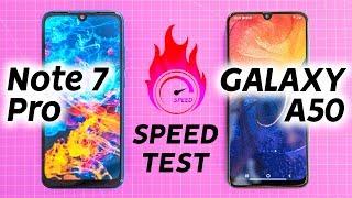 Redmi Note 7 Pro vs Samsung A50 Speed Test - Oh Mi God!