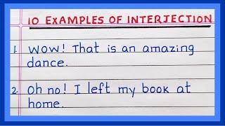 Examples of Interjections | 5 | 10 Examples of Interjection sentences | in English