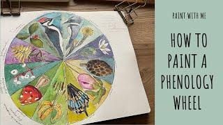 Paint with Me - Watercolor Phenology Wheel from the Sketchbook Journey Online watercolor class