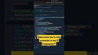 How to take screenshot of HTML element in any frontend framework| #shorts #react #javascript #viral