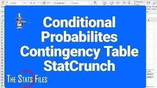 3.2.8 Solve Conditional Probabilities using StatCrunch Contingency Table