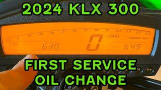 2024 KLX 300 OIL CHANGE | 600 Miles First Service | Oil Filter Spring Fixed |