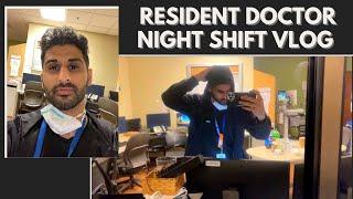 Resident DOCTOR ALONE OVERNIGHT SHIFT | VLOG