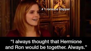 emma watson shipping romione for almost 5 minutes