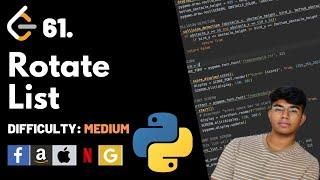 Rotate List | Leet code 61 | Theory explained + Python code