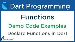 Dart Functions or Methods example. Dart Programming for Flutter #6.2