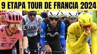 ETAPA 9 TOUR DE FRANCIA 2024 TERRIBLE GRAVEL POGACAR CARAPAZ EGAN BERNAL