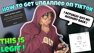 HOW TO GET YOUR ACCOUNT BACK AFTER GETTING PERMANENTLY BANNED ON TIK TOK!!! *NOT CLICKBAIT!!*