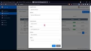 Purchase Order Management System using PHP DEMO