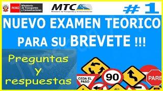 EXAMEN TEORICO DE CONDUCIR  # 1 preguntas y respuestas licencia de conducir A1 touring 