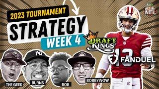 DFS NFL Week 4 Draftkings GPP Strategy and Picks | Tournament Tactics