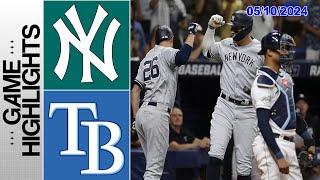 New York Yankees vs Tampa Bay Rays GAME HIGHLIGHTS May 10, 2024  | MLB Highlights | 2024 MLB Season