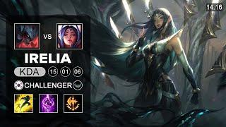 Irelia vs Aatrox Top - KR Challenger - Patch 14.16 Season 14