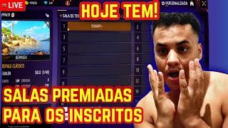  LIVE SALA PREMIADA! Vença e Ganhe Prêmios FREE FIRE AO VIVO