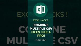 Kutools for excel : Combine Multiple CSV Files Like a Pro ! #shorts