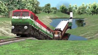 Crazy Branched Railroad Diamond Crossing | 3 Trains Crossing Each Other – Train Simulator 2022