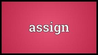 Assign Meaning