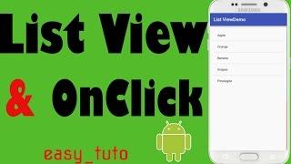 ListView and OnClick Items| Android Studio Tutorial (Beginners) HD | All About Android