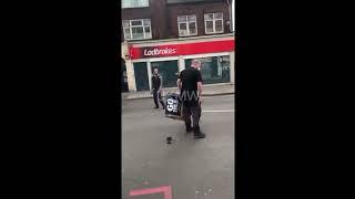 Mad Street Fight UK : Outside Greggs | Crackhead & Things Get Heated - LONDON , 