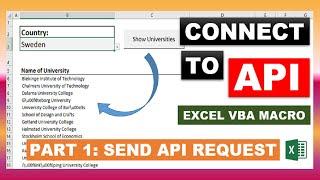 Connect to API in Excel Part 1/2: Send API Request