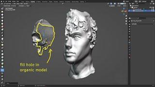 Fill hole in 3d print model | fill hole a Mesh - Blender Tutorial