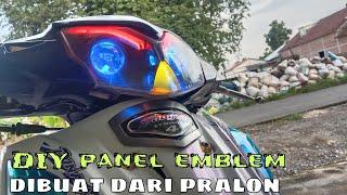 DIY Emblem Panel Motor Dari Pralon | membuat  emblem suzuki shogun sp 125