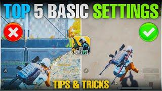 TOP 5 BASIC SETTINGS IN PUBG NEW STATE TO BE A PROBEST TIPS AND TRICKS
